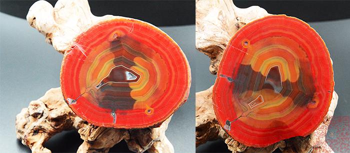 战国红第一闪丝大原石，宣化战国红原石精品，红黄闪丝收藏，收藏