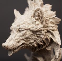 创意摆件狼雕塑模型动物摆设办公室桌面装饰品工艺品软装