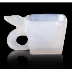 天然玛瑙玉髓方形茶杯原创个性生肖动物海豚龙头大象杯水杯子茶具