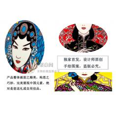 时尚创意手绘瓷板画挂画 中式家居饰品摆台 中国特色小礼品 包邮