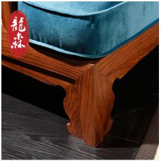 龙森现代中式红木沙发 客厅刺猬紫檀实木沙发组合 明清古典家具
