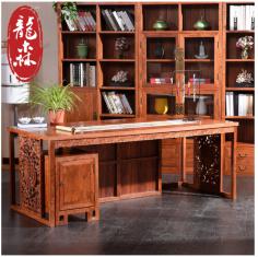 龙森新中式红木书桌 刺猬紫檀实木卧室办公写字台书房大班台家具