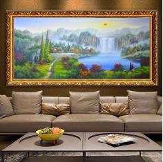 张林---日起东方维多利亚花园，油画， 室内精品挂画，墙壁挂画， 三十年美院科班毕业油画家真迹
