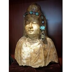 唐醉石收藏十八罗汉雕像