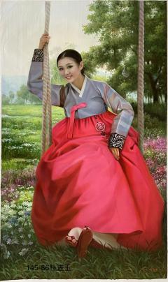 朝鲜人物油画 功勋艺术家白恩哲作品