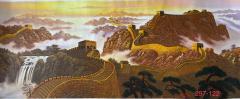 首幅朝鲜竖幅玄关风景油画 200-100厘米，财源滚滚。其余尺寸单询。