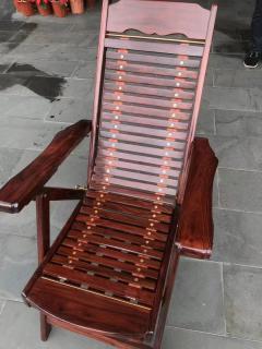 海南黄花梨民俗家具 极品躺椅 ，满花纹，重33斤。羊海球海黄售！