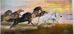朝鲜大幅油画作品 250-120厘米 功勋艺术家李光哲作品