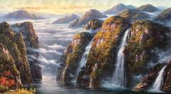 朝鲜风景油画 功勋画家金永浩  165-94厘米