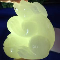 顶级收藏 赵凯乐大师作品，玉华奖银奖作品～招财进宝，羊脂玉大料立体精雕，油润度爆表！秒杀15800
