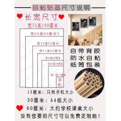中国风镇宅贴纸装饰墙面玄关桌面办公室车子遮丑遮痕防水自粘贴纸