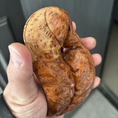 大叶麻梨疙瘩－火琉璃爆满花安居乐业,蜗牛手把件摆件精雕手工雕刻