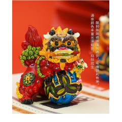 摆件一对桌面交趾家居招财醒狮玄关客厅创意装饰礼物礼品国潮狮子